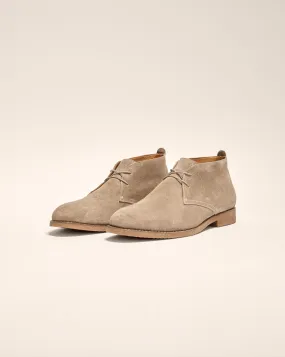 Men's J-Flex Chukka Boots In Stone Seamless Comfort Weather Resistant User