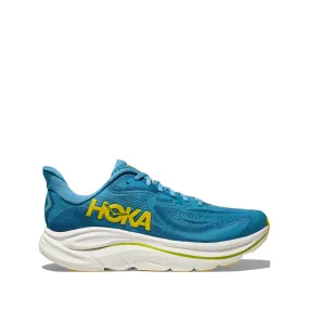 Hoka Men's Clifton 10 Sneaker in Alpine Blue/Foggy Night HyperDurable Outsole Compound Wide Support