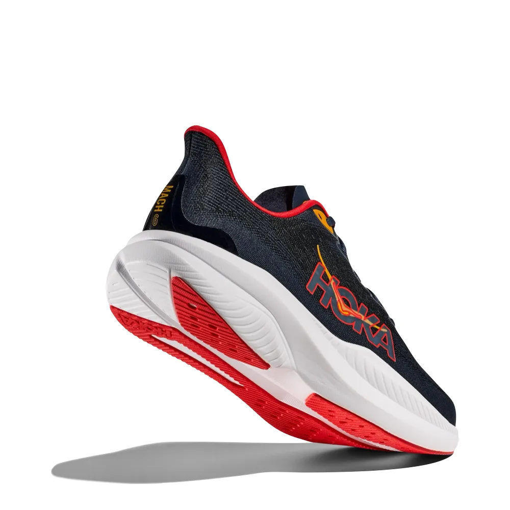 Hoka Men's Mach 6 Sneaker in Varsity Navy/Nautical Dusk Seamless Feel