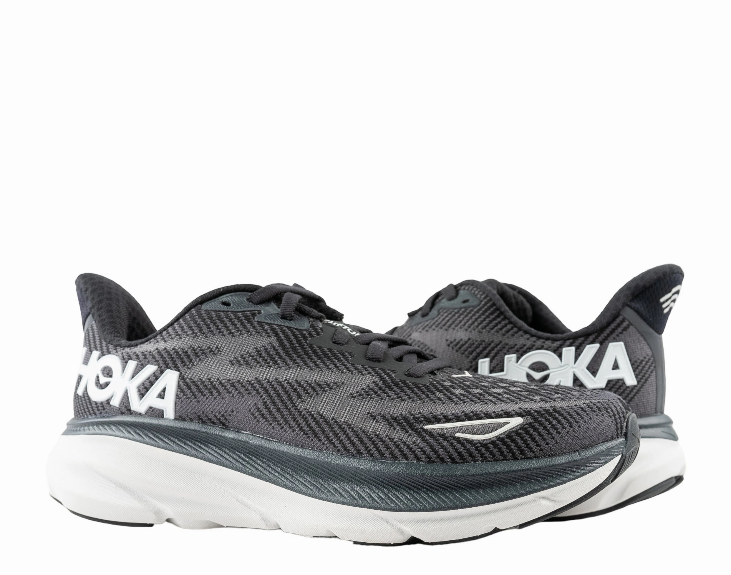 Optimal Flexibility Hoka Clifton 9 Black/White Women's Running Shoes 1127896-BWHT