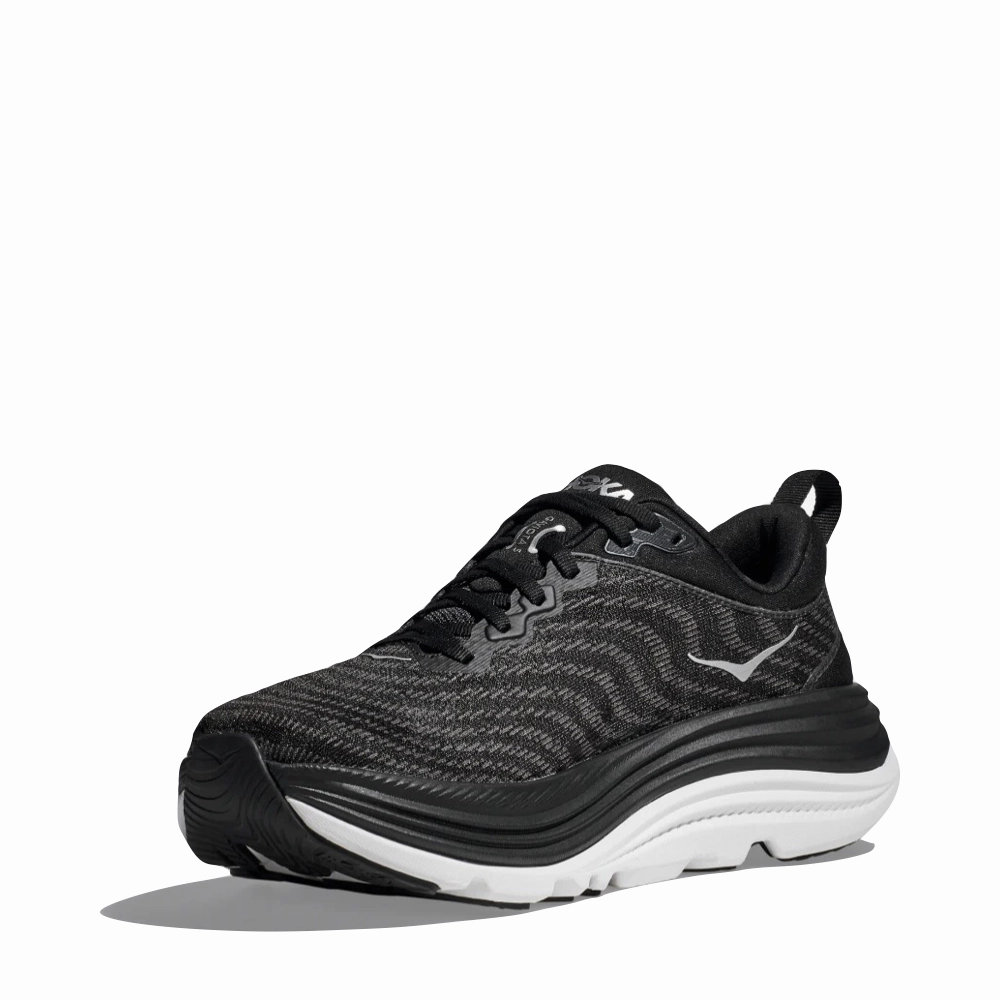 Hoka Men's Gaviota 5 Running Sneaker in Black/White Move More