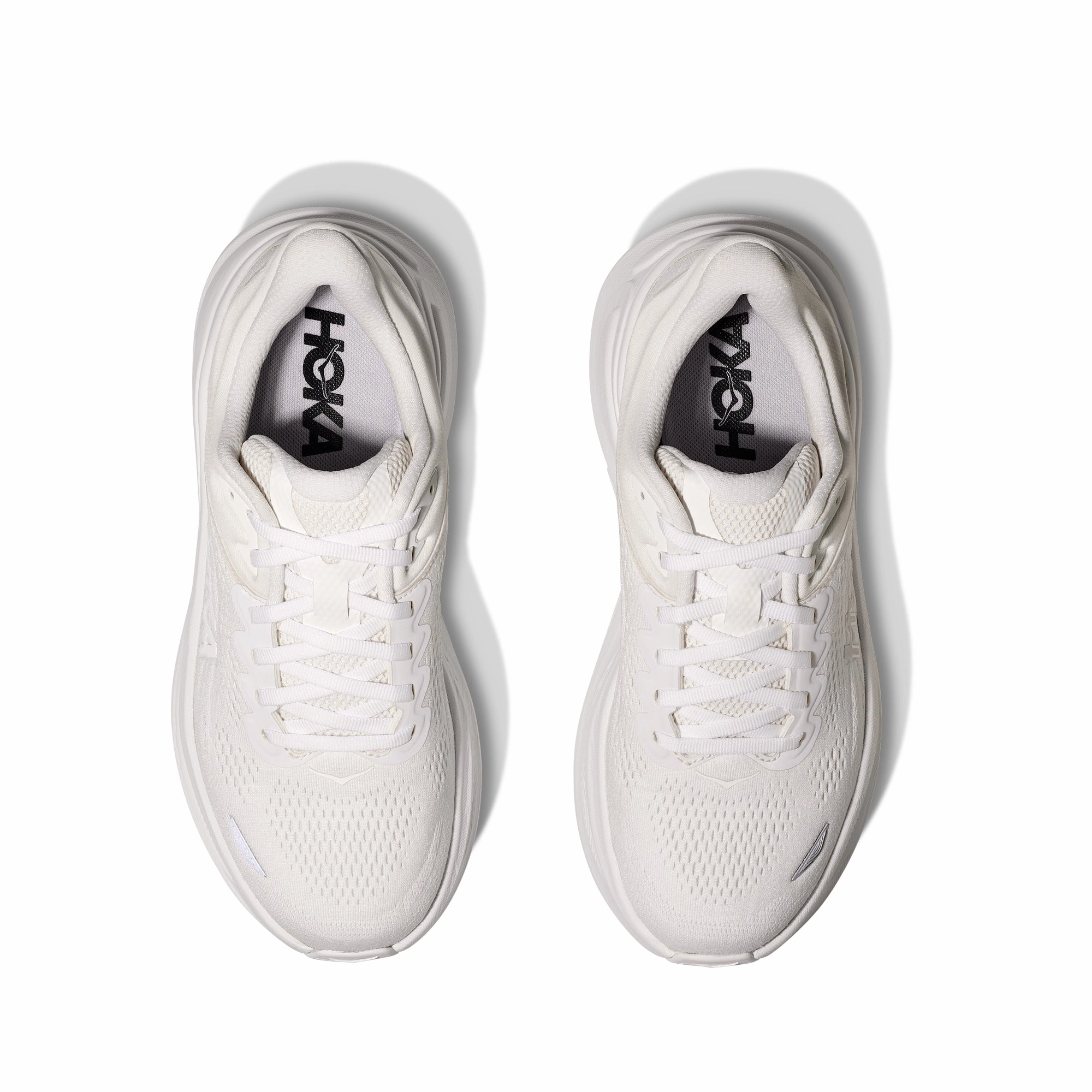 Hoka Womens Bondi 9 Shoes stretchy fabric arch - hugging