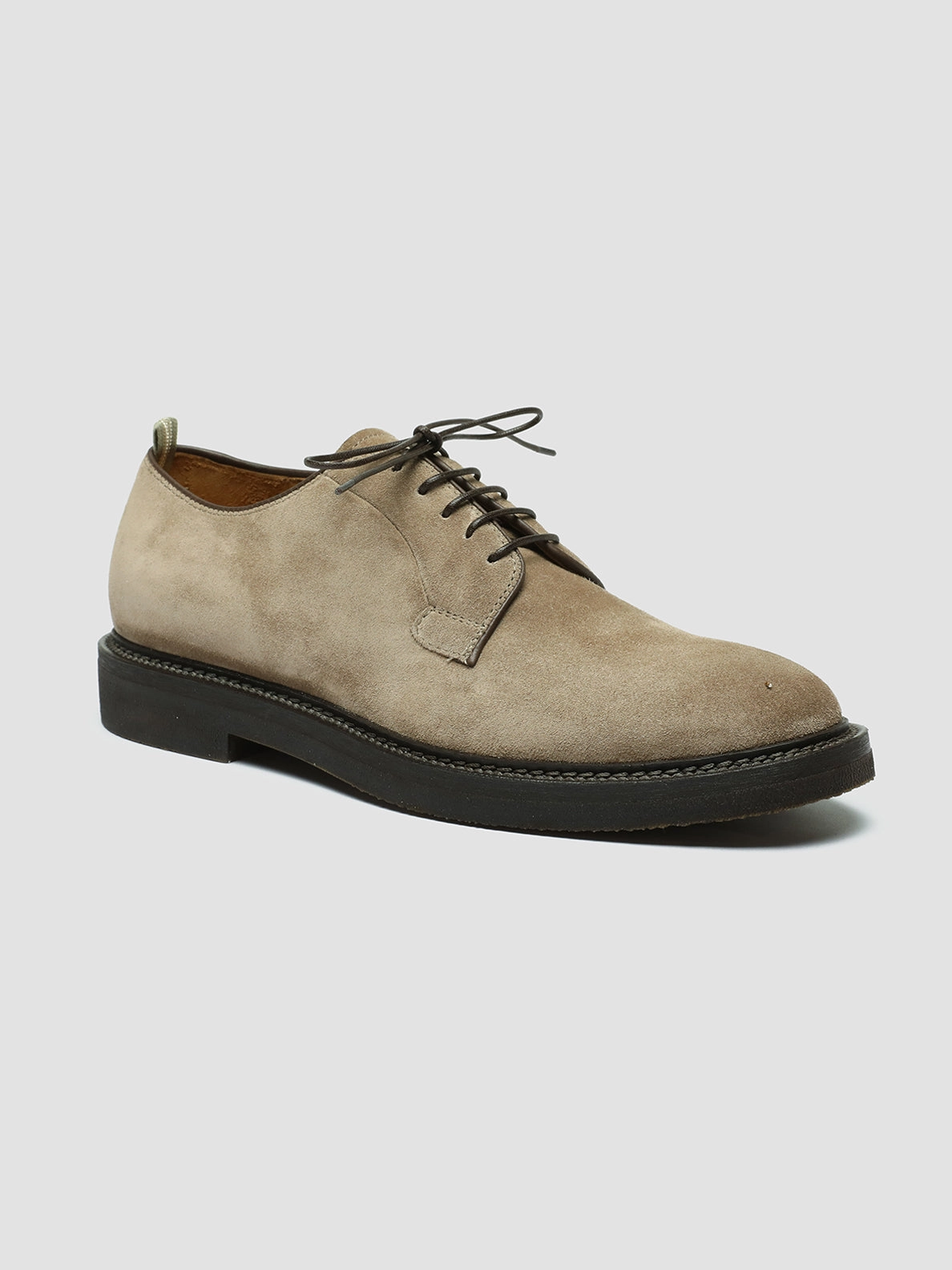 HOPKINS FLEXI 201 - Taupe Suede Derby Shoes Leather Touch