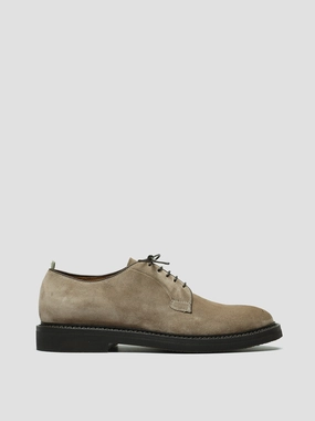 HOPKINS FLEXI 201 - Taupe Suede Derby Shoes Bespoke Style