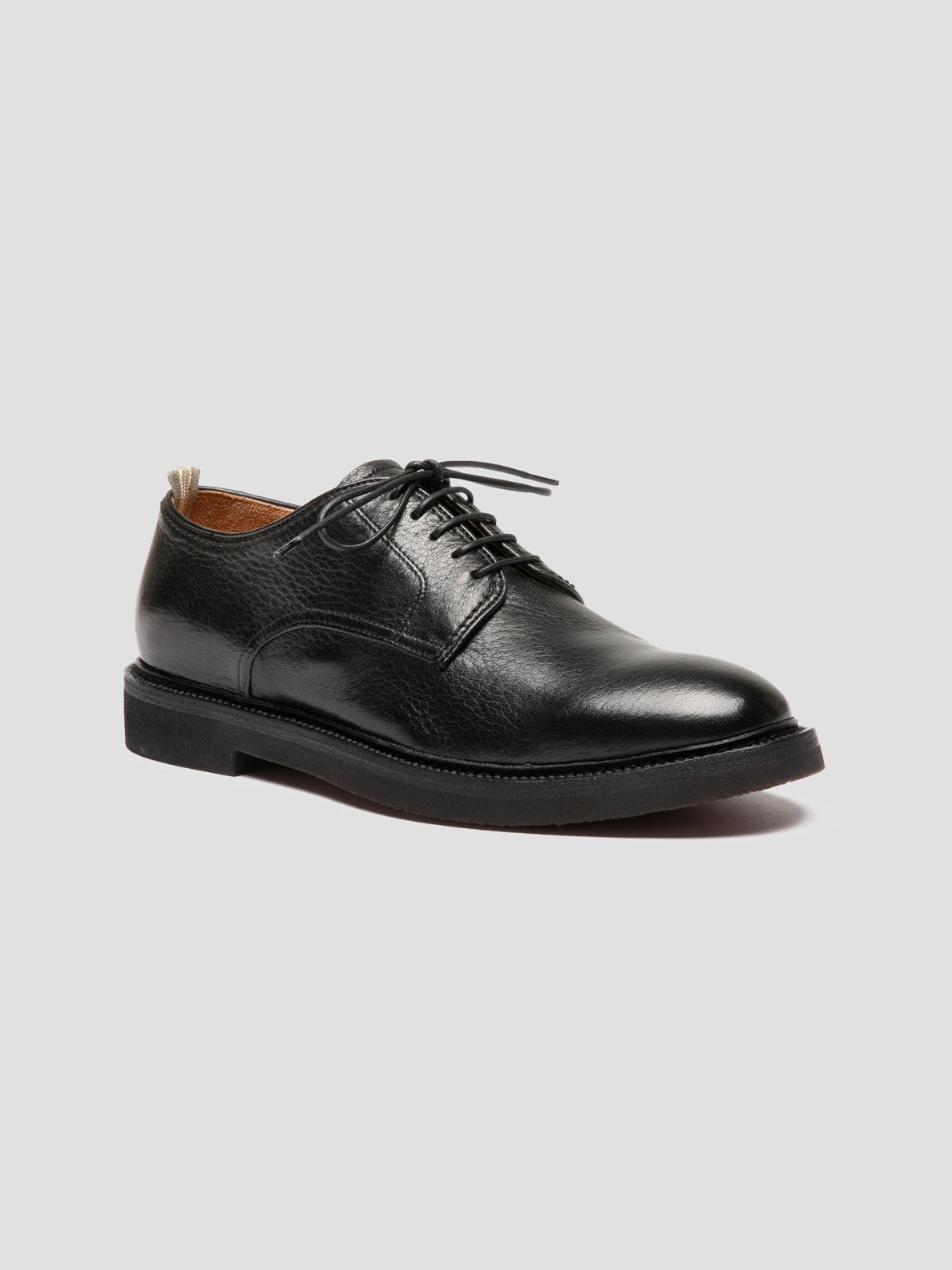 HOPKINS FLEXI 208 - Black Leather Oxford Shoes Eye Catch Creative Look