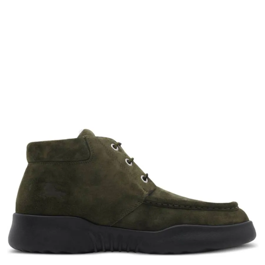 Feather Light Active Nomad Burberry Square-Toe Suede Log Boots
