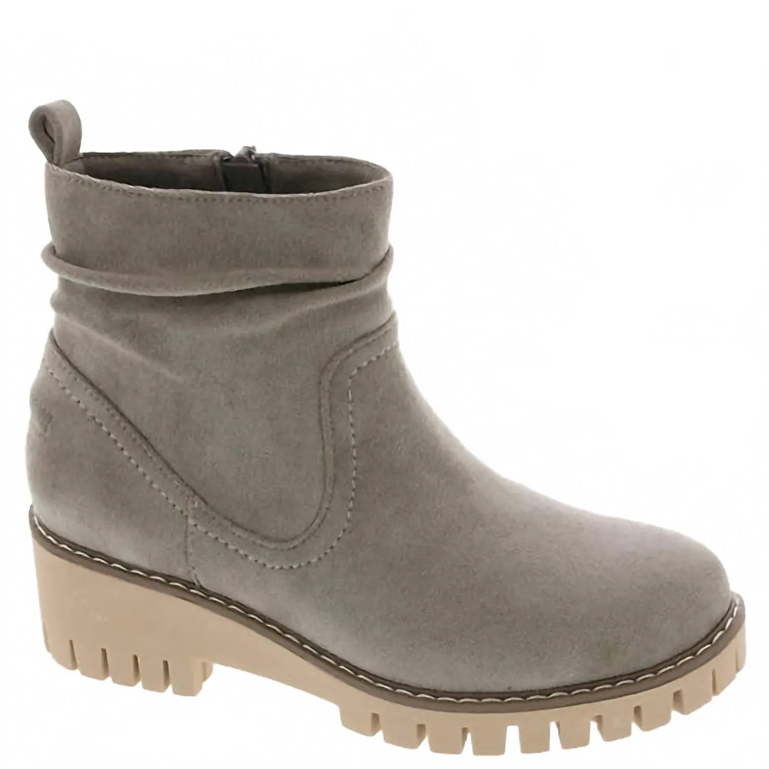 Anti blister Dashing Chunky Ankle Bootie In Grey