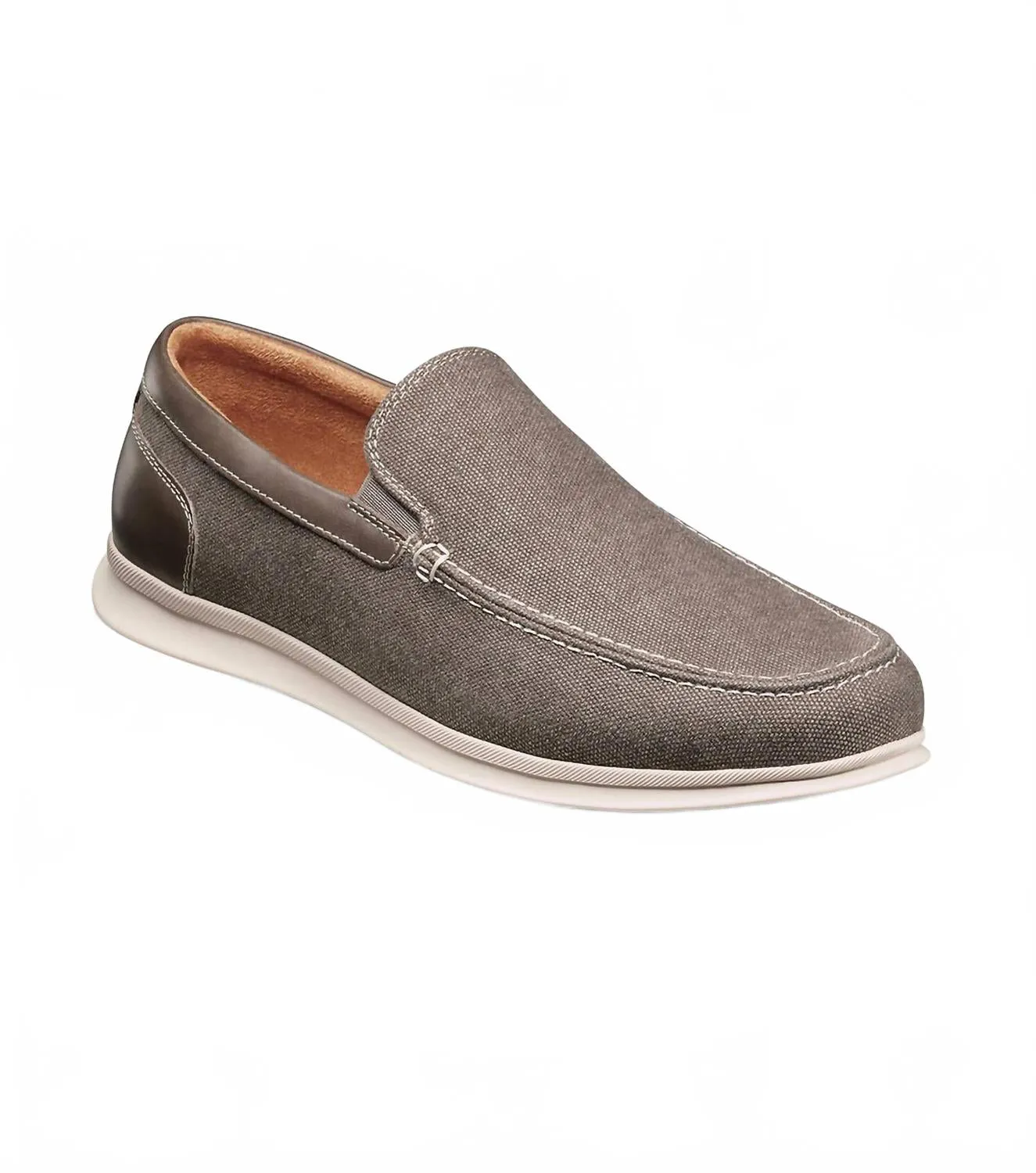Casual Wear Men's Montigo Canvas Moc Toe Venetian Loafer In Grey