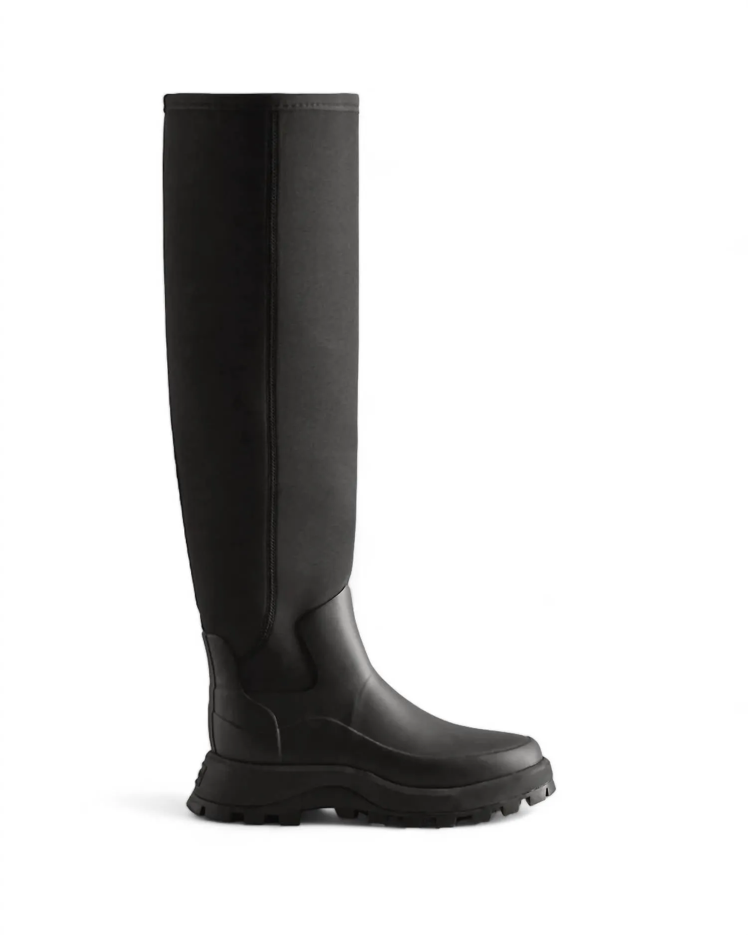 Women's City Explorer Neon Tall Boot In Black Elastic Collar Frost resistant