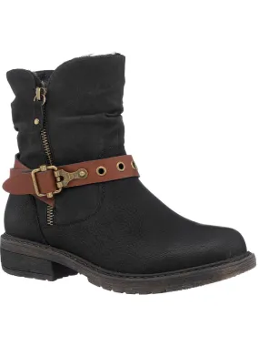 Codie Womens Casual Leather Ankle Boots Seamless Stitching