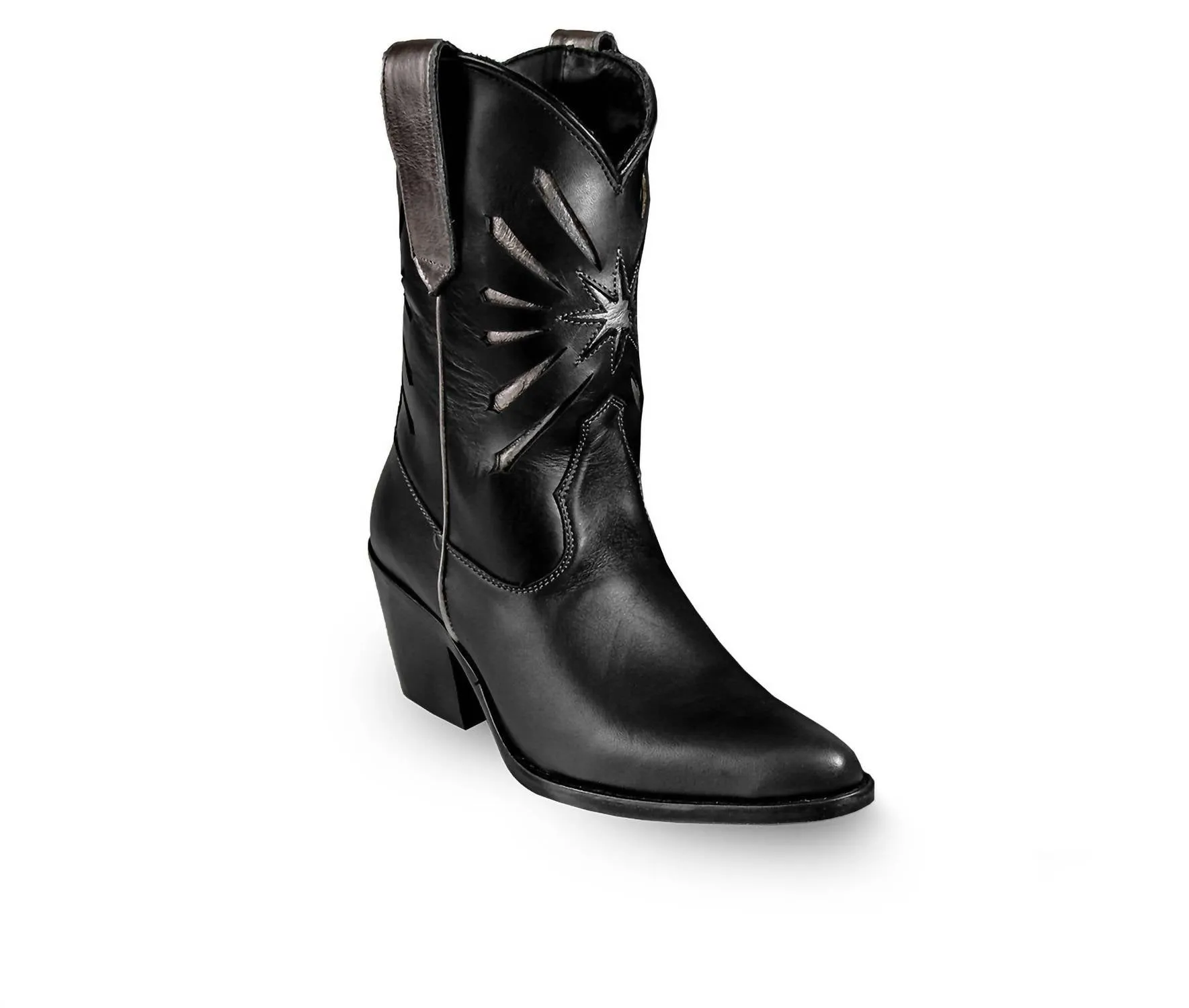 Moisture Wicking Fabric Women's Italian Western Premium Leather Show Boots In Black
