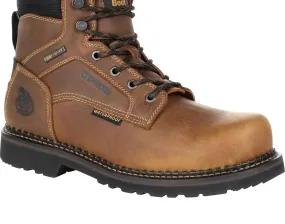 Men's Revamp Steel Toe Internal Met-Guard Waterproof Work Boot - Medium Width In Brown Fresh Style