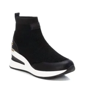 Women's Wedge Sport Booties In Black Insulated Cold Weather Commuter Enhanced Leg Support