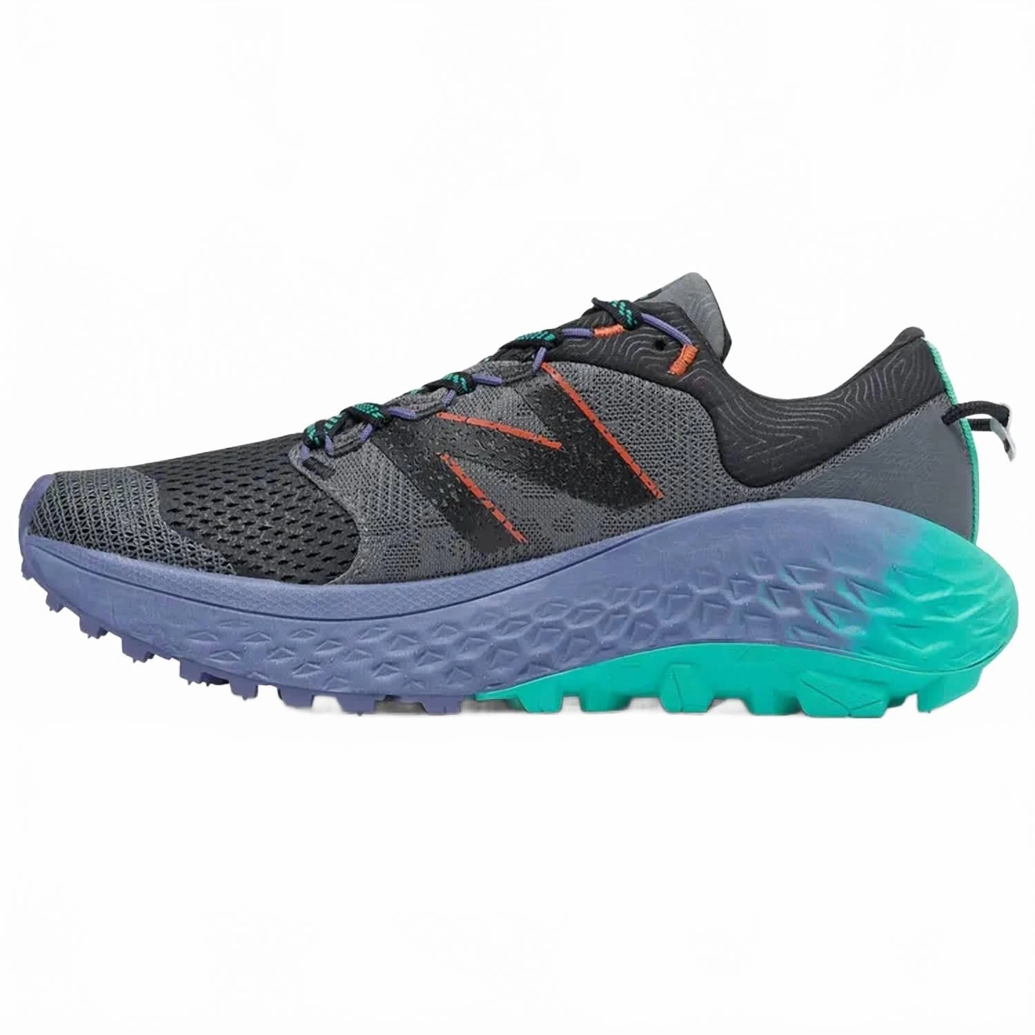 Comfort - driven Ergonomic shoe design Women's Fresh Foam More Trail V1 2E Width In Lead / Magnetic Blue / Tidepool