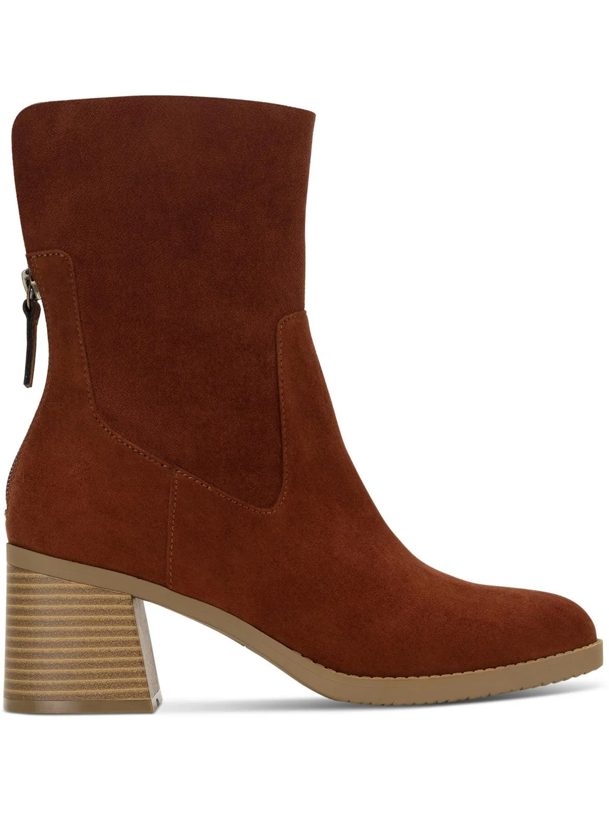 Lyraa Womens Block Heel Laceless Ankle Boots Anti-fungal