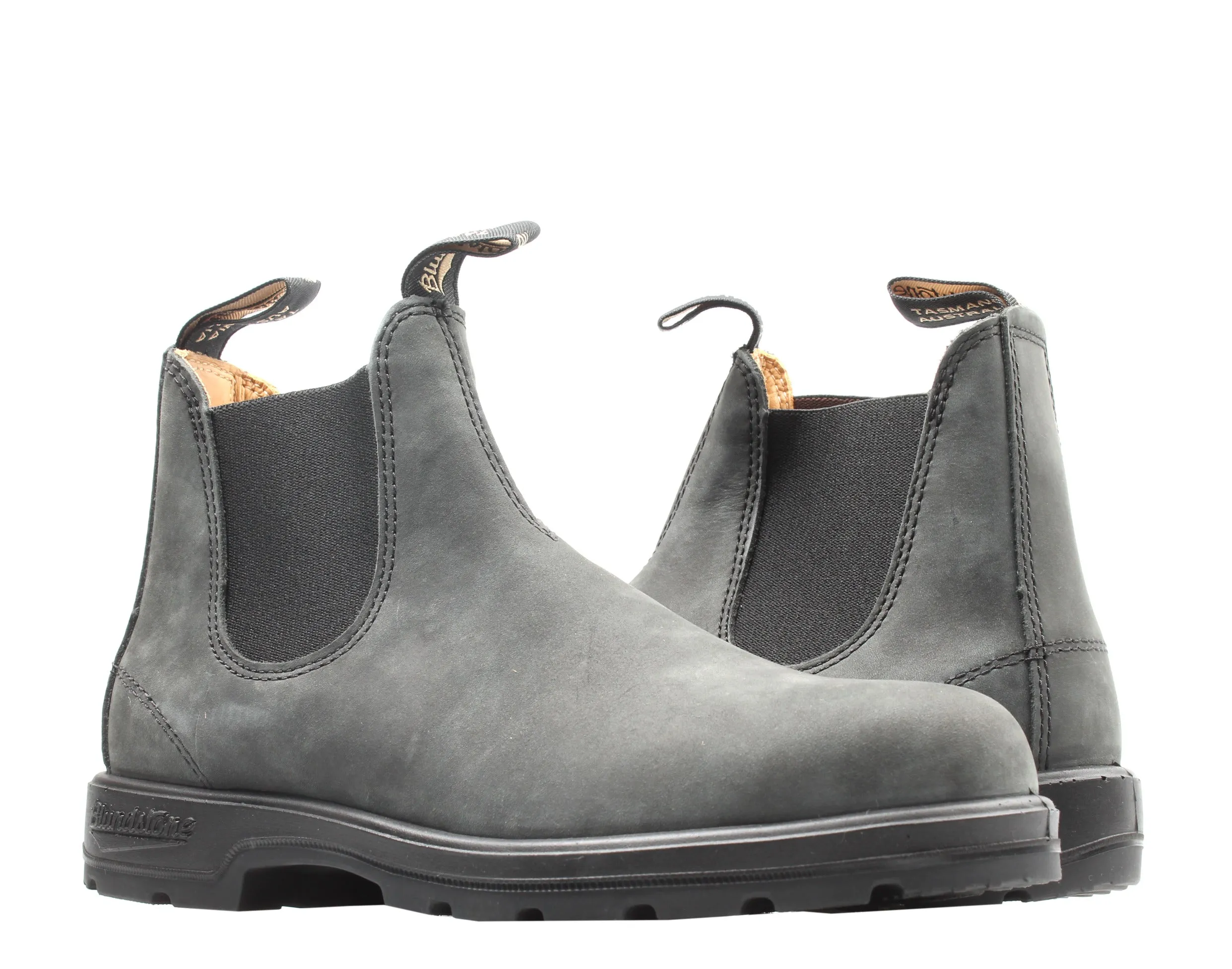 Protective Finish Windy Weather Wide Cut Blundstone 587 Classic Chelsea Boots Rustic Black Pull-On Adult BL587