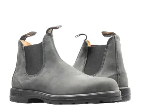 Protective Finish Windy Weather Wide Cut Blundstone 587 Classic Chelsea Boots Rustic Black Pull-On Adult BL587