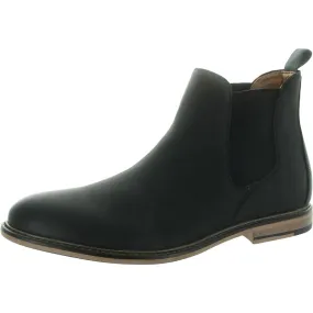 Mens Mixed Media Leather Chelsea Boots Odor Resistant