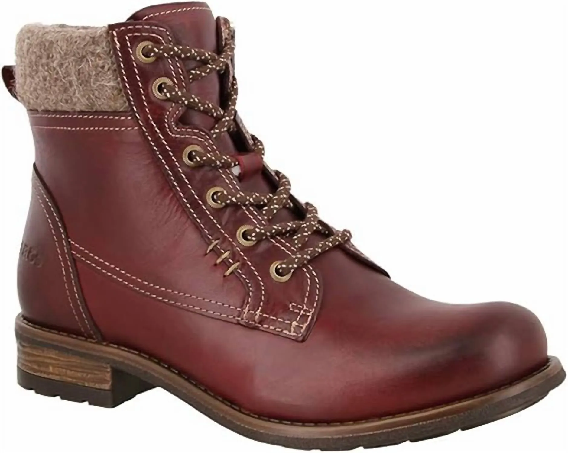 Women's Cutie Boot In Deep Red Breathable Uppers