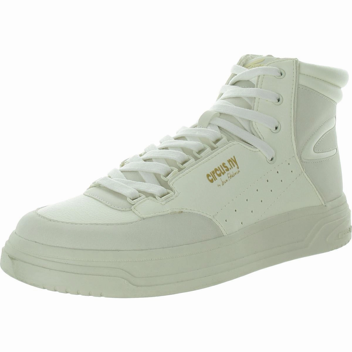 Soft To The Touch Irving Womens Faux Leather Lifestyle High-Top Sneakers