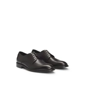 Italian leather Derby shoes with stitching details Mark Style