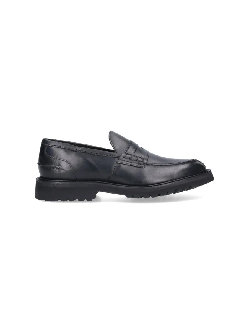 Chill Step Shoes Slip Access Fit James Black Leather Loafers