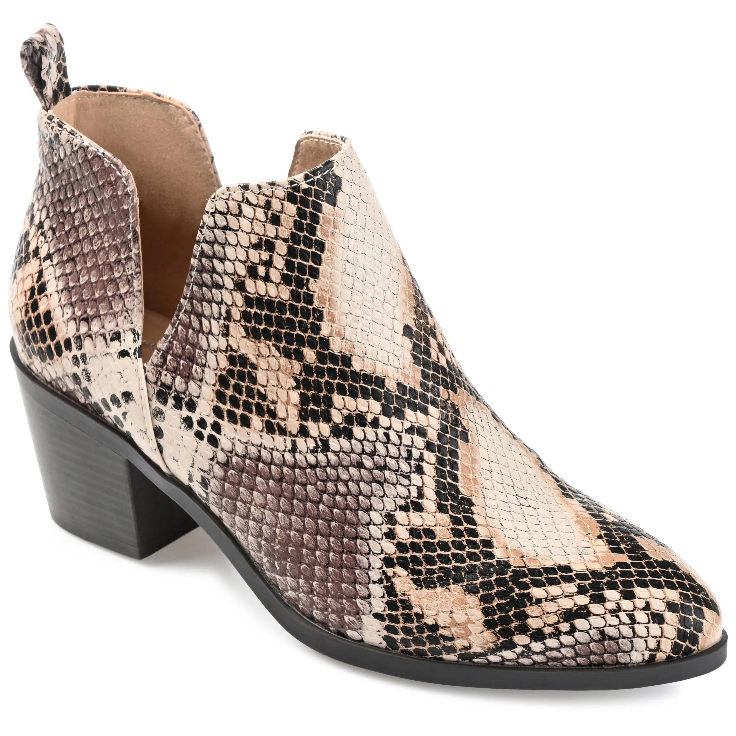 Comfort Lining Stylish Explorer Sporty Vibe Journee Collection Womens Lola Pull On Stacked Heel Booties