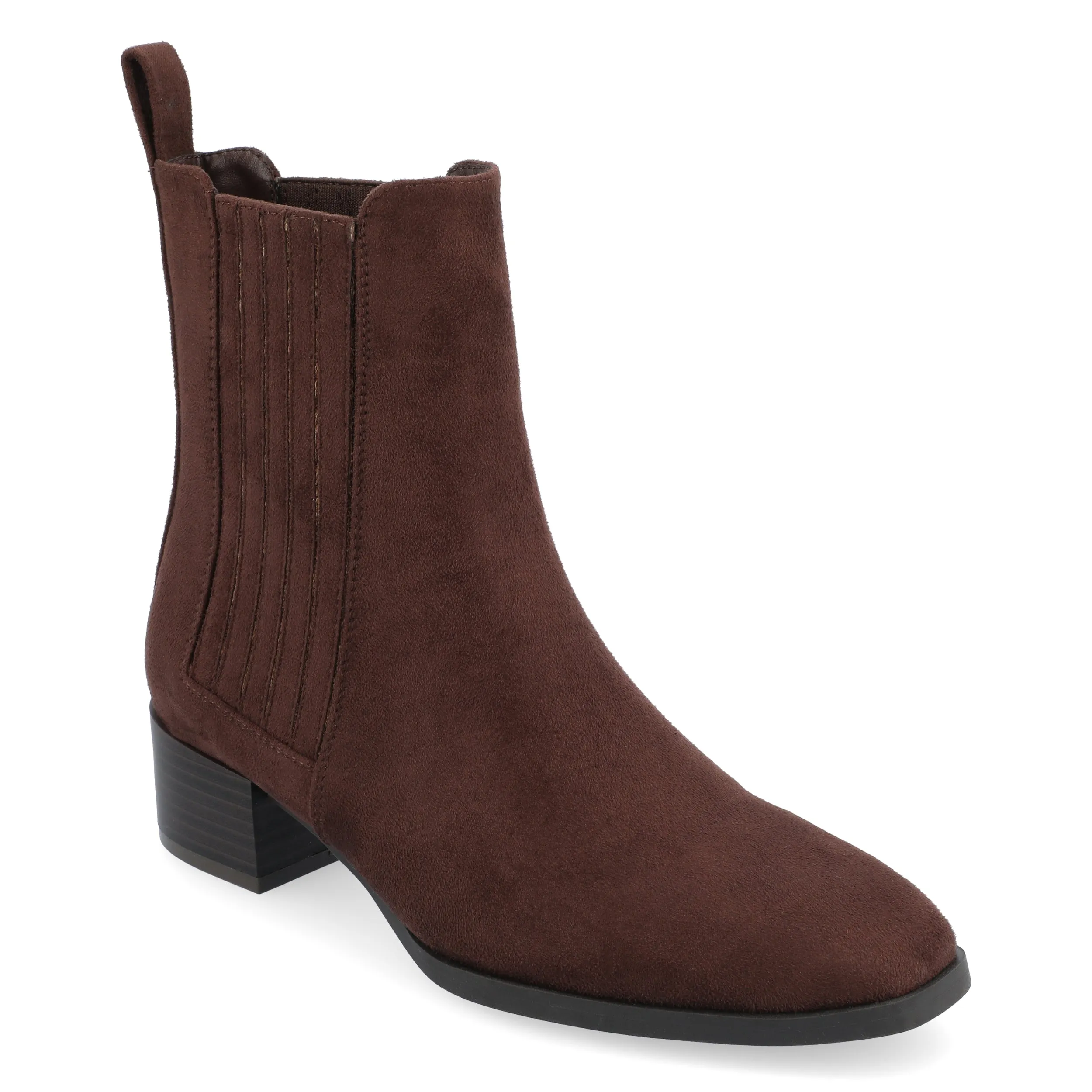 Journee Collection Women's Tru Comfort Foam  Wrenley Booties Knit Top