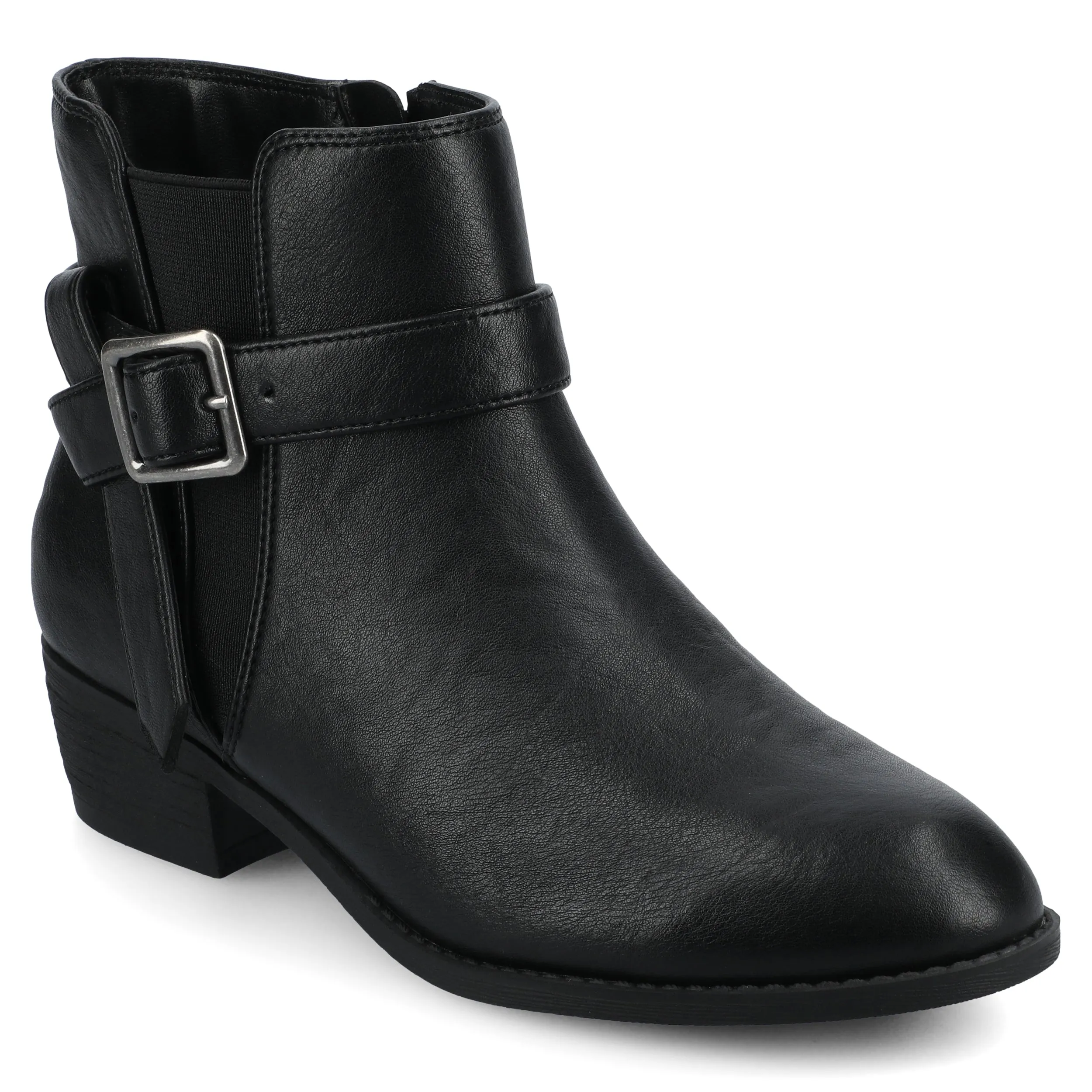 Festival Vibe Winter Footwear Journee Womens Devina Medium and Wide Width Buckle Detail Ankle Booties