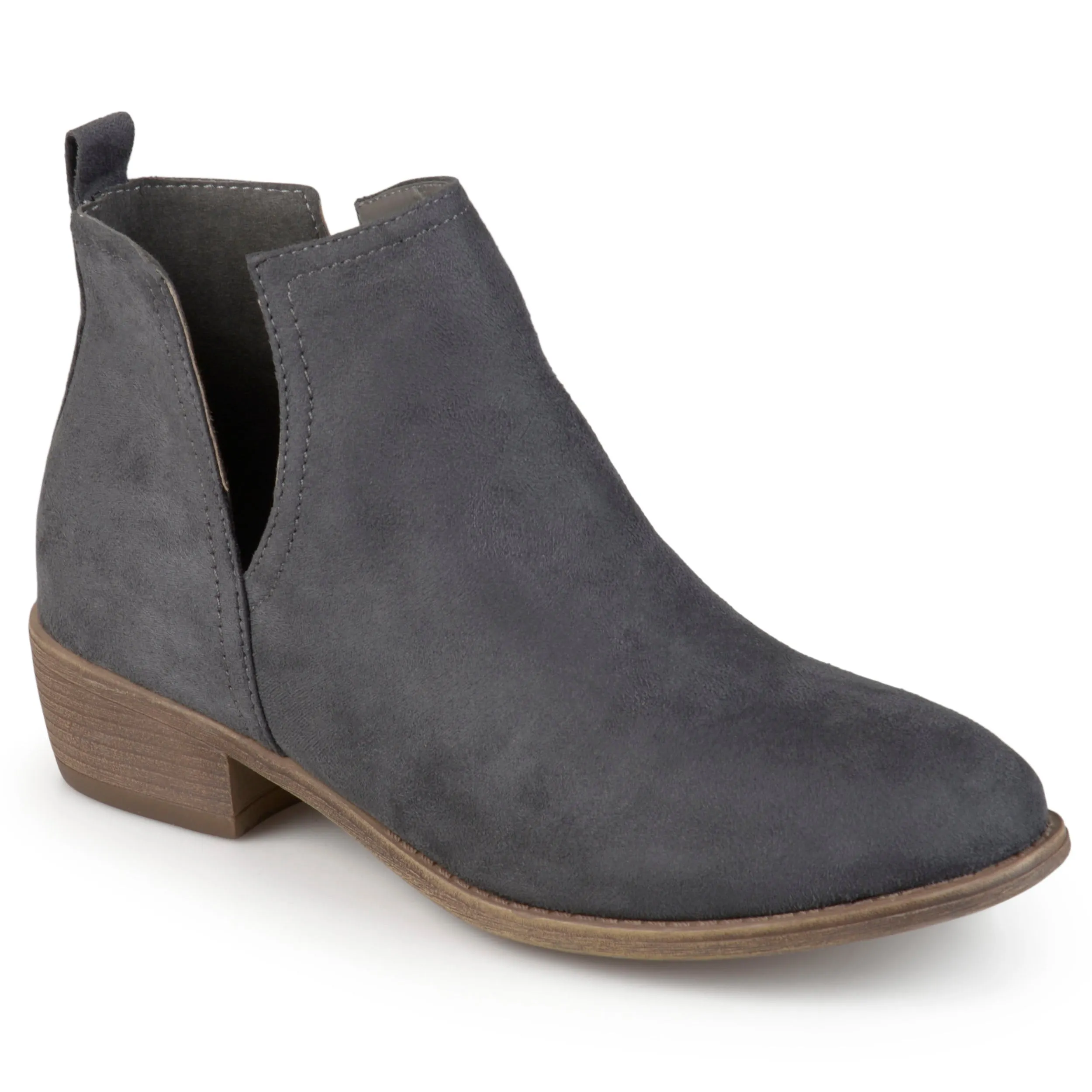 Comfort Lining Rough Terrain Journee Womens Rimi Pull On Stacked Heel Booties