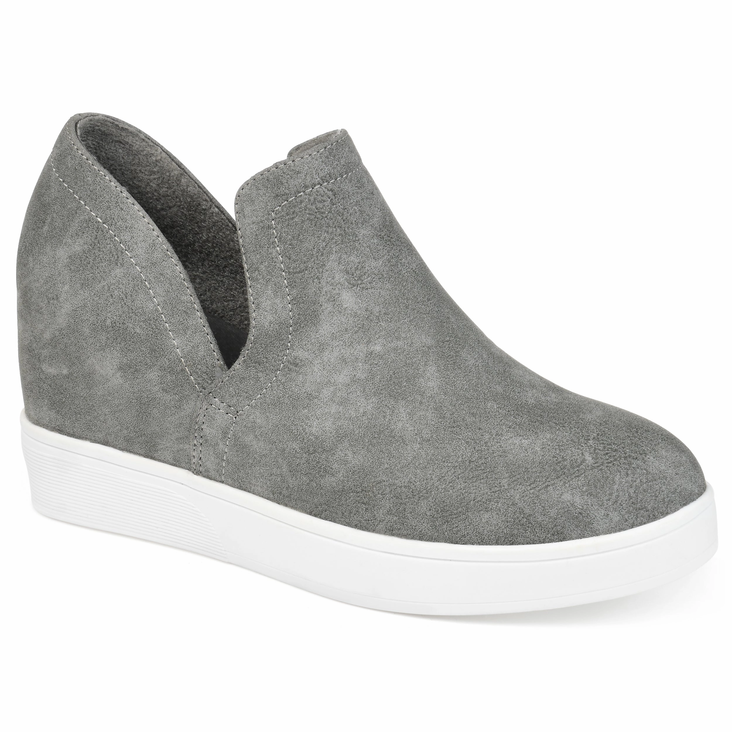 Journee Collection Women's Cardi Sneaker Wedge quick - moving shoes Aerodynamic Sole Design