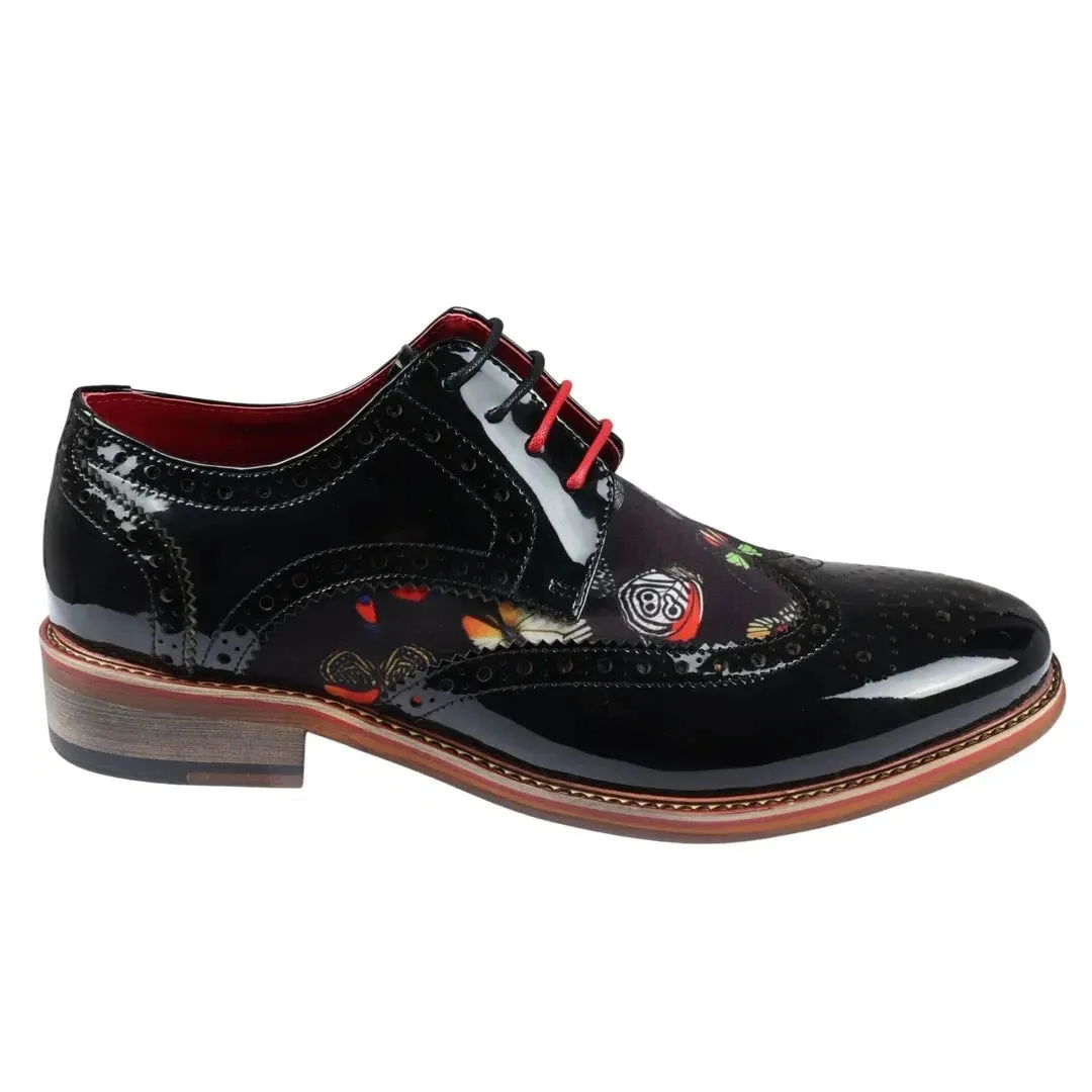 Dressy Style Lightweight Julius Patent Leather Brogue Shoes