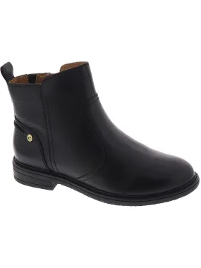 lace up closure Smooth Design Juna Womens Leather Ankle Booties