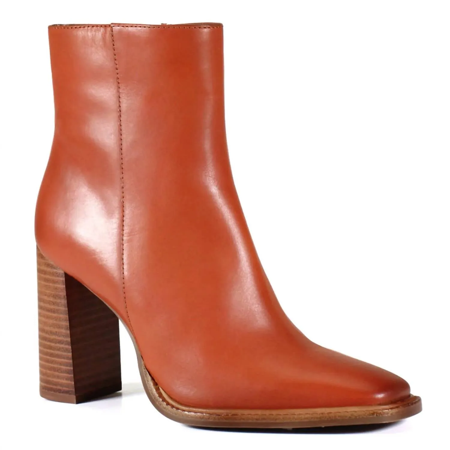 Key Switch Bootie In Tan Leather Grey Storm