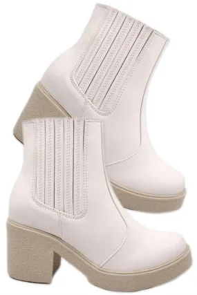 Kiki 3 Boots In Beige Punk Bold
