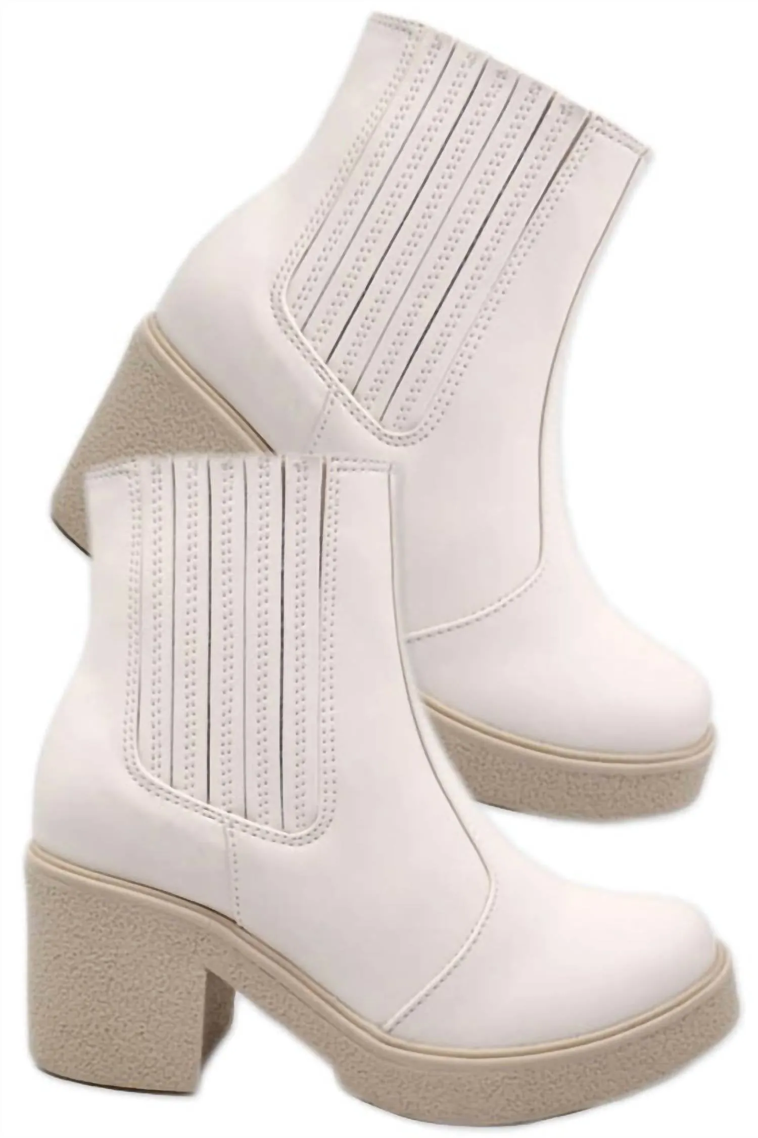 Kiki 3 Boots In Beige Dynamic Flex Construction