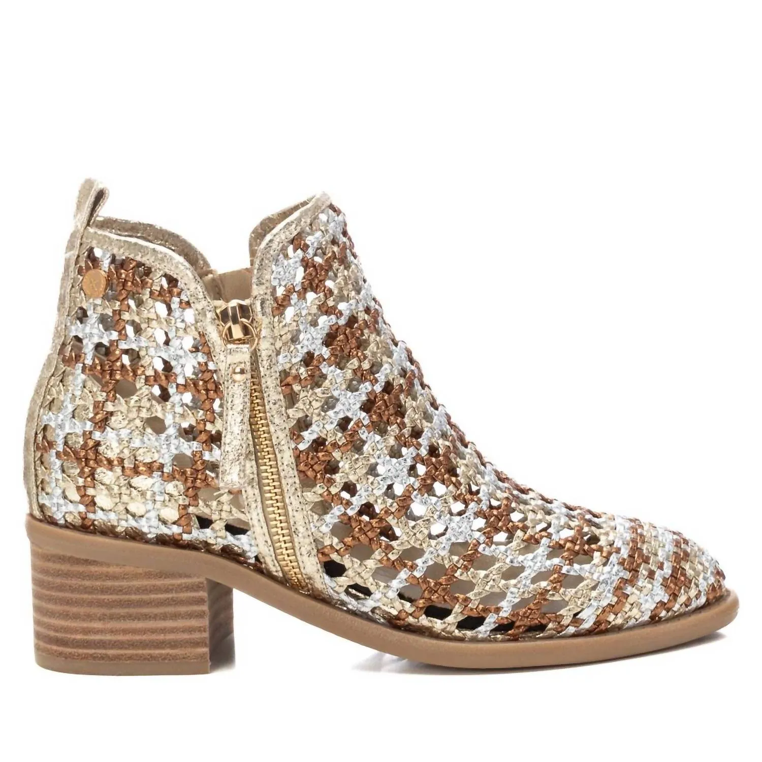 Women's Ankle Booties In Gold Outdoor Look Anti Odor All Day Worker