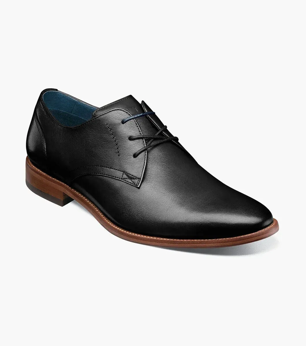 Florsheim Flex 14318-001 Men's US 7 Black Leather Plain Toe Oxford Shoes RHS2483 Weekly Commute
