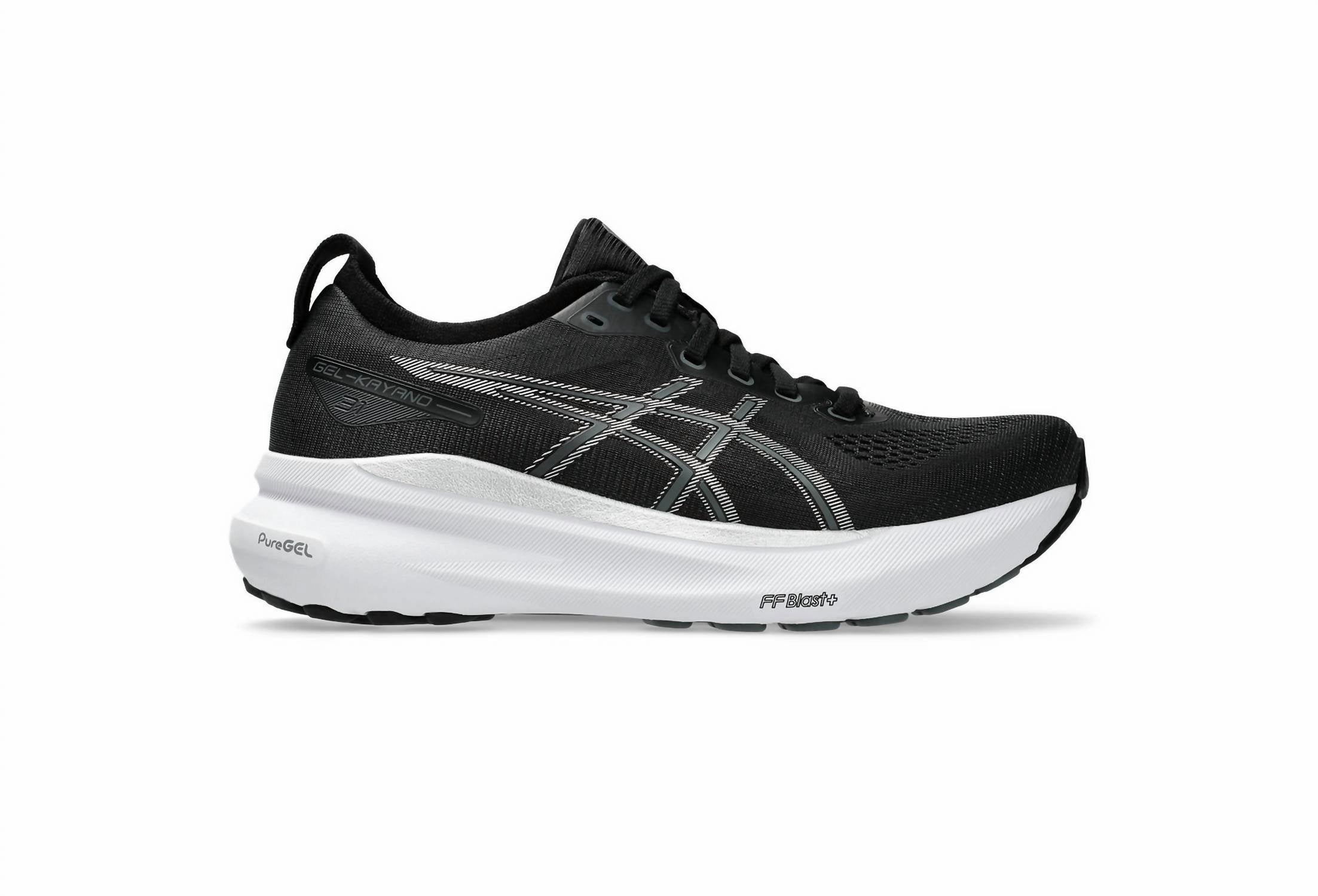 Women's Gel-Kayano 31 Shoes In Black/pure Silver Solid Color running in countryside shoes