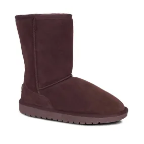 Protective Finish Functional Minimalist Ladies - 9" Sheepskin Boots In Chocolate