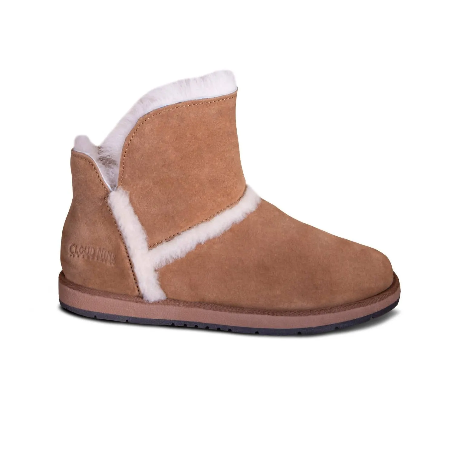 Minimal Look Ladies Mia Sheepskin Boot In Chestnut
