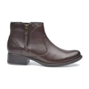 Sleek Comfort Lambskin Faby Boots In Espresso Brown