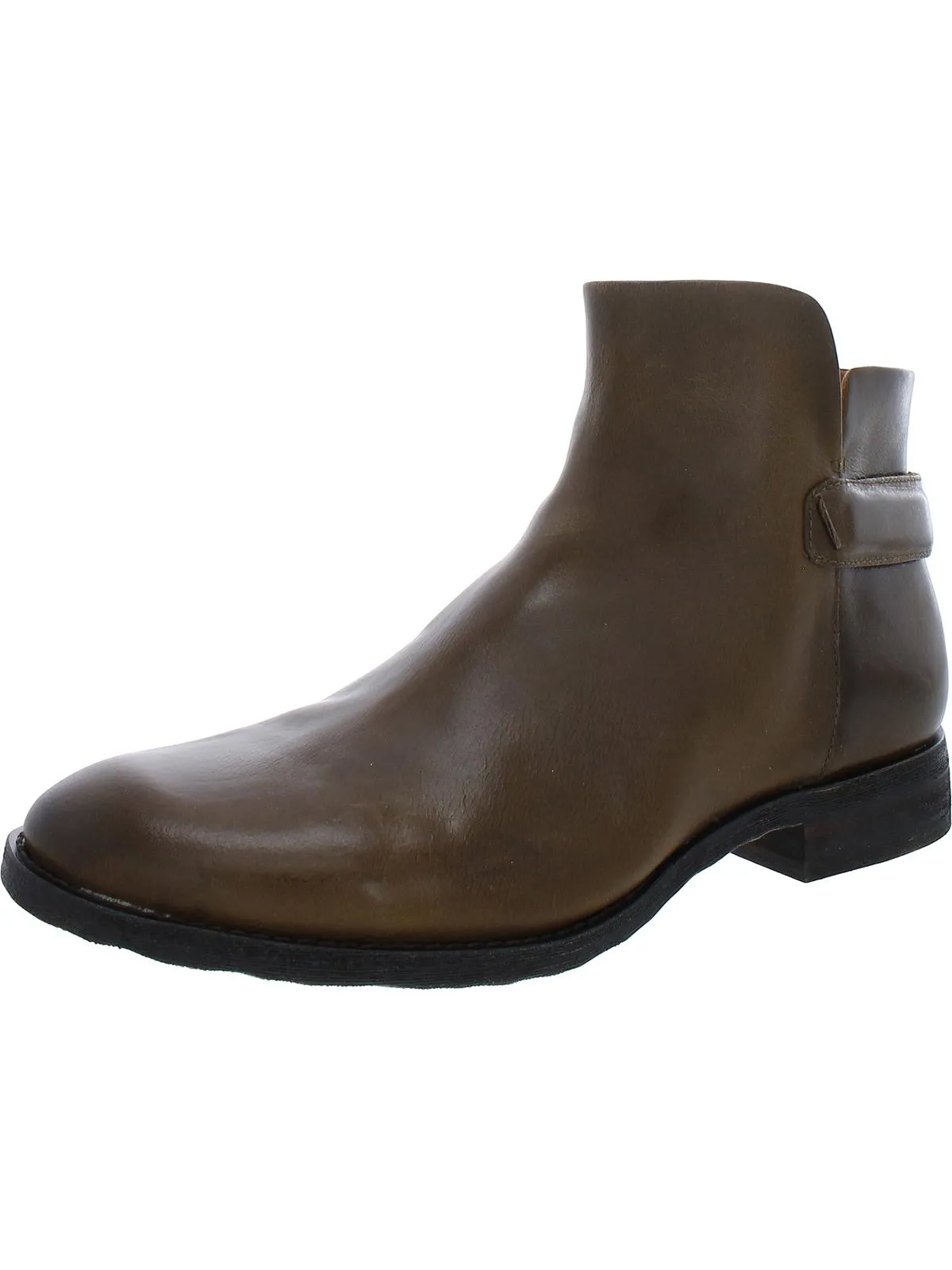 Lara Womens Leather Flat Ankle Boots Rain Safe