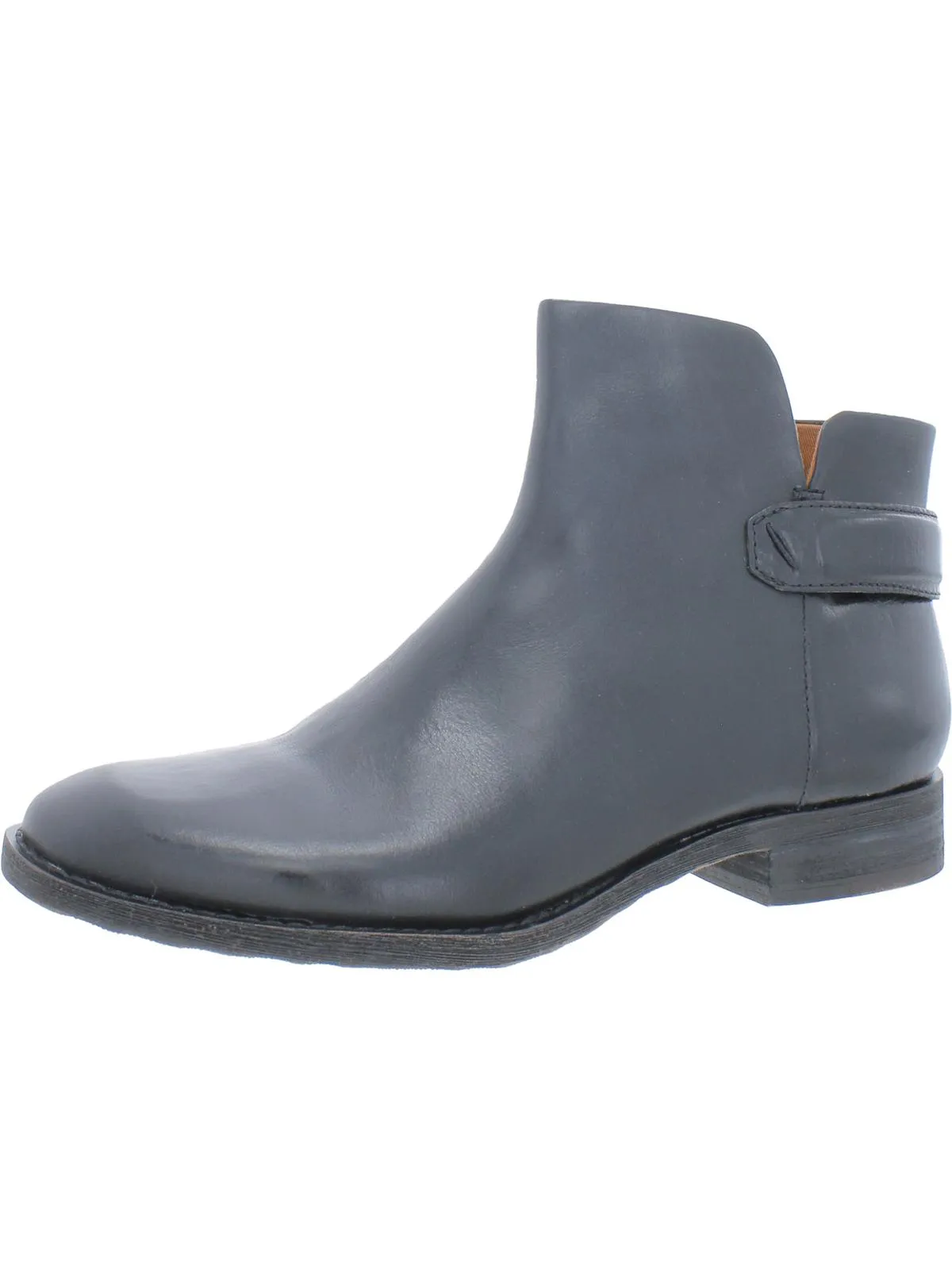 Lara Womens Leather Flat Ankle Boots Smooth Surface Thermal Core Snowy Path