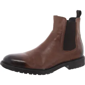 Brown Earth LARGO Mens Laceless Leather Chukka Boots