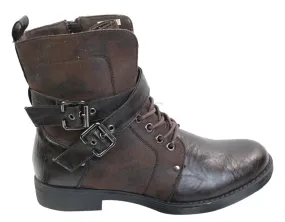 Neutral Foot Alignment Leather Ankle Boots With Buckle