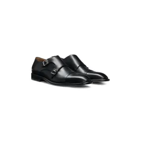 Premium Leather Upper Sharp Outfit Leather monk shoes with double strap