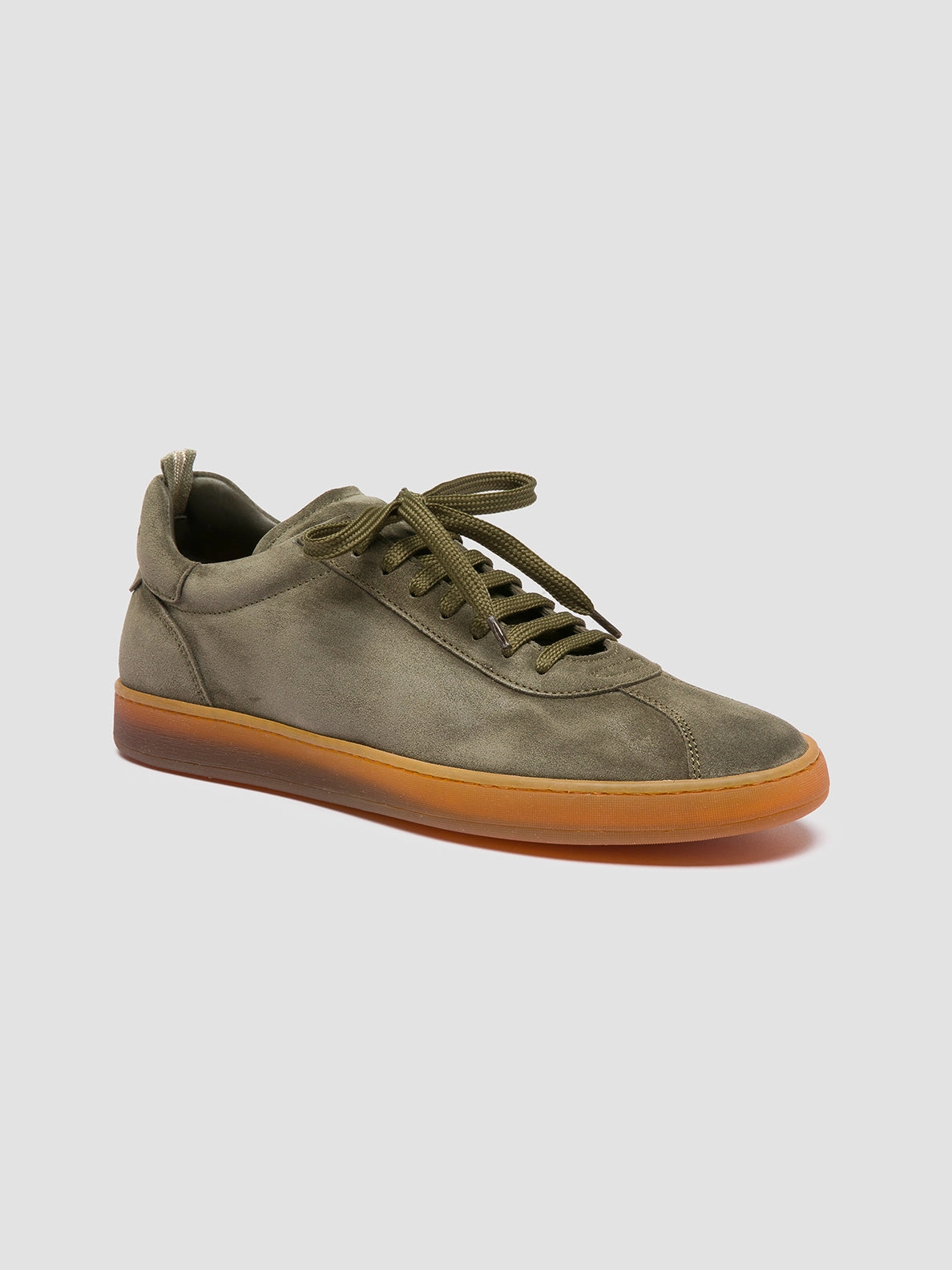 Toe box space HALO 001 - Green Suede Low Top Sneakers