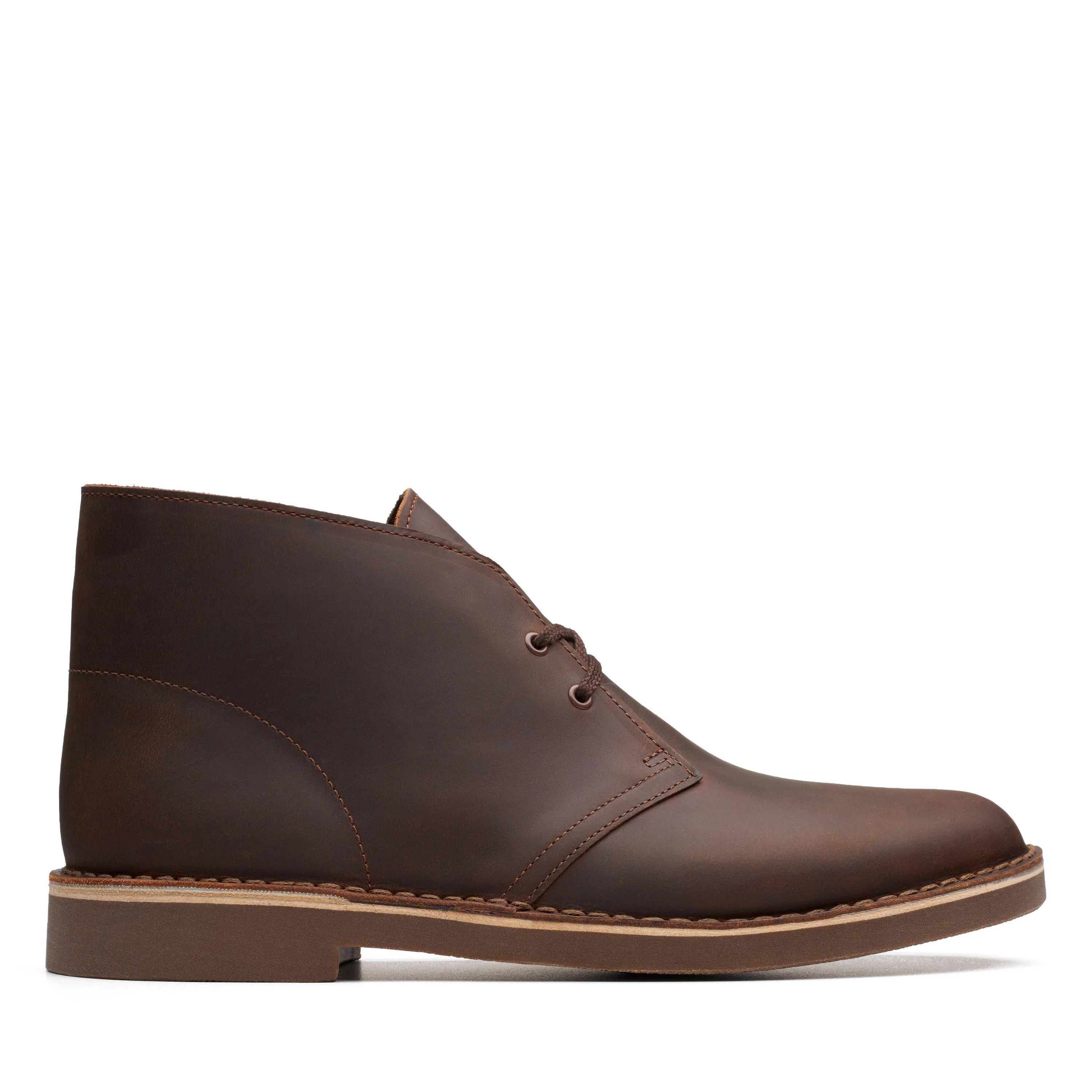 Clarks BUSHACRE 2 in Brown Leather Metal Edge Nature Ready