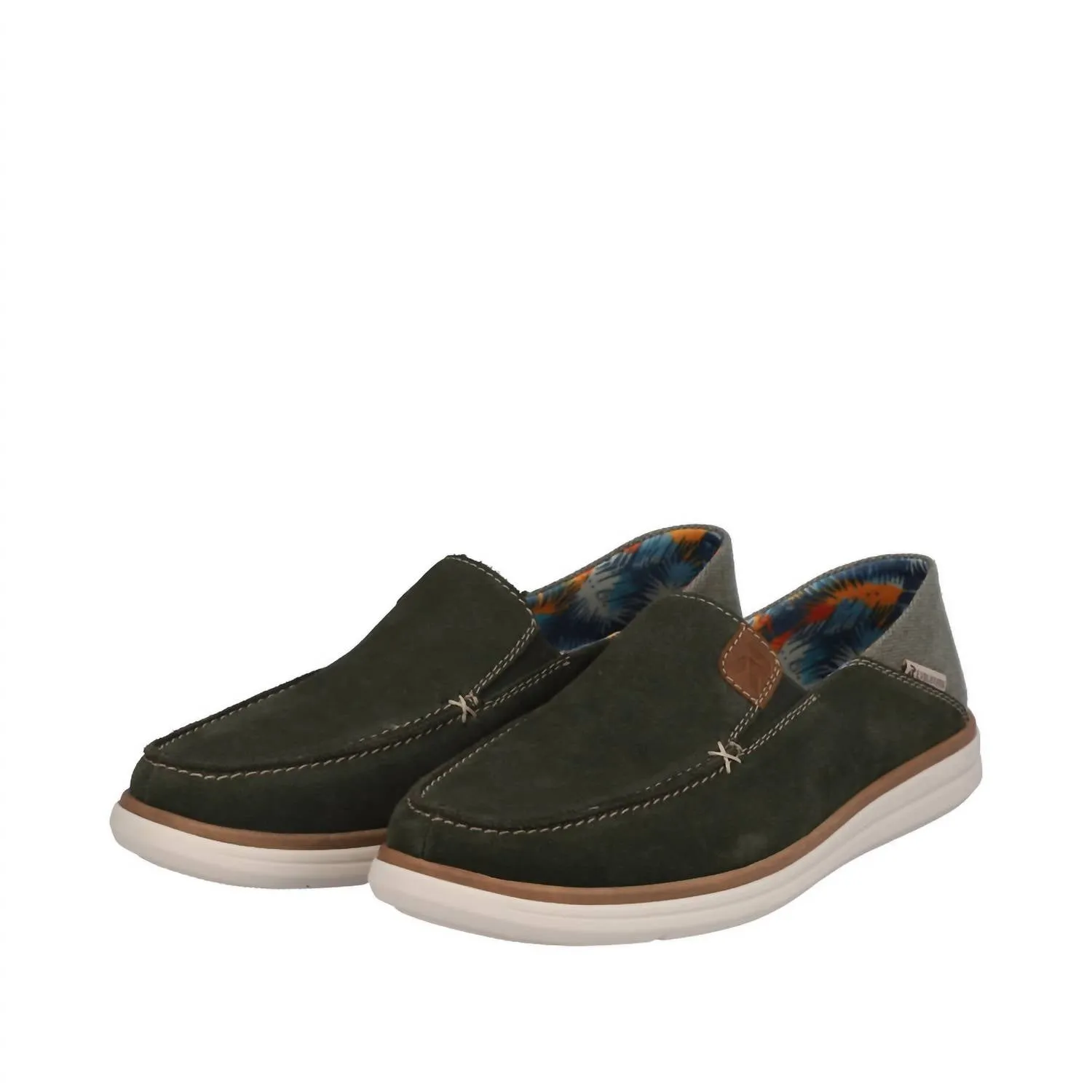 Men's Slip On Casual Shoe In Khaki Outdoor Style Quick Dry Fabric